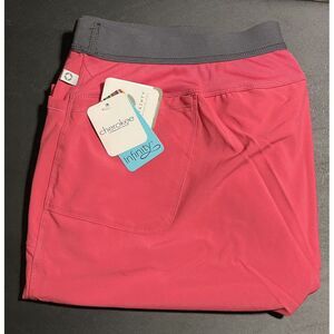 NWT‎ Carmine Pink Cherokee Scrubs Infinity Low Rise Slim Pull On Pant 2XL TALL